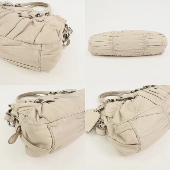 💎✨HOT BUY✨💎Authentic PRADA Nappa Leather Gathered 2Way Shoulder Bag - Picture 7 of 15